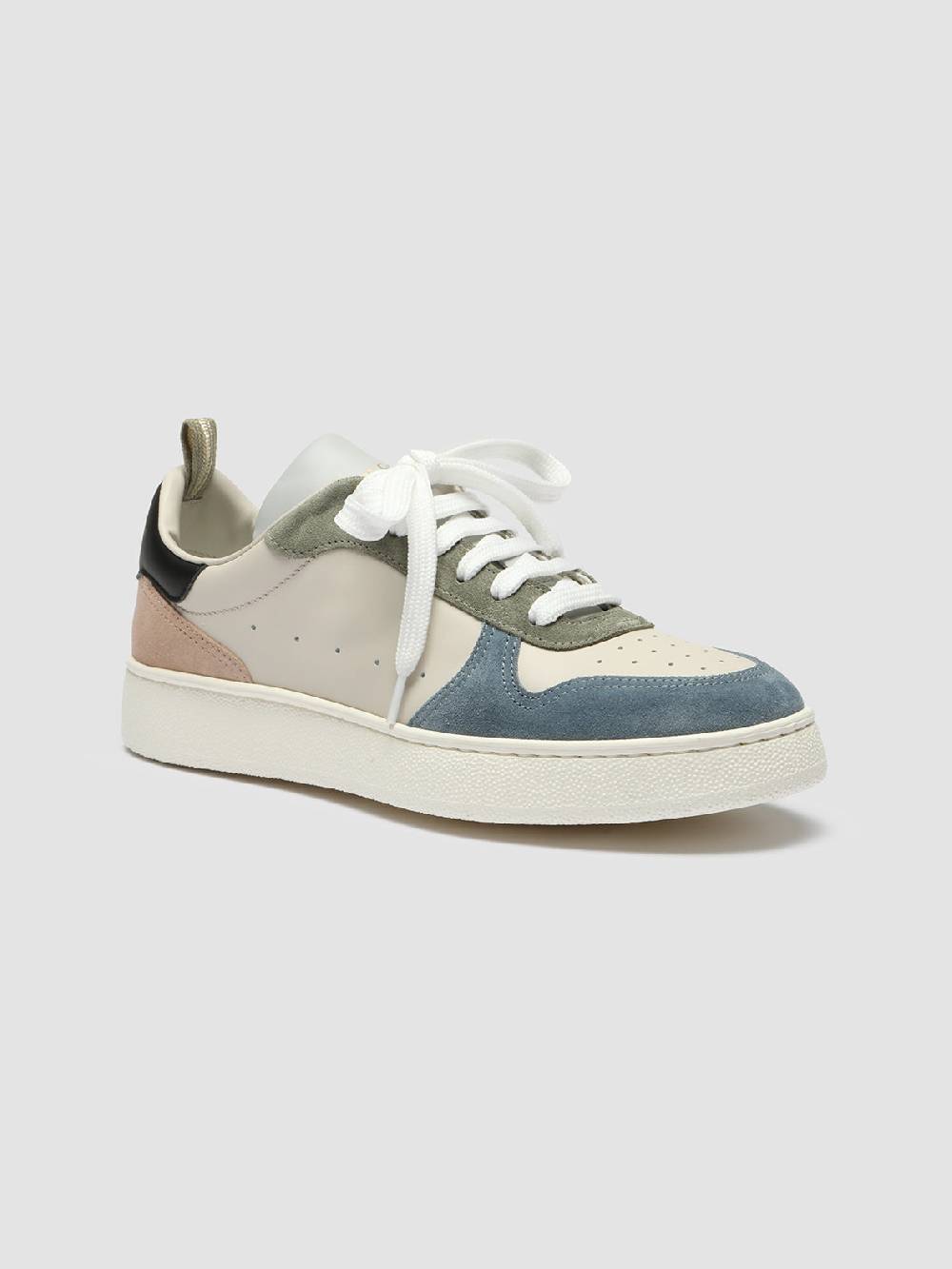 Officine Creative MOWER 110 Sneakers in Pelle e Camoscio Bianco Offerta speciale della fabbrica