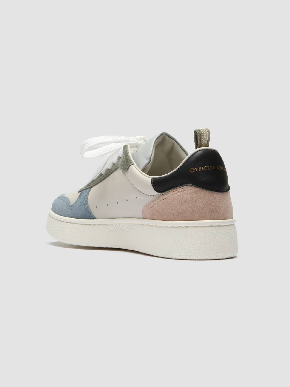 Officine Creative MOWER 110 Sneakers in Pelle e Camoscio Bianco Offerta speciale della fabbrica