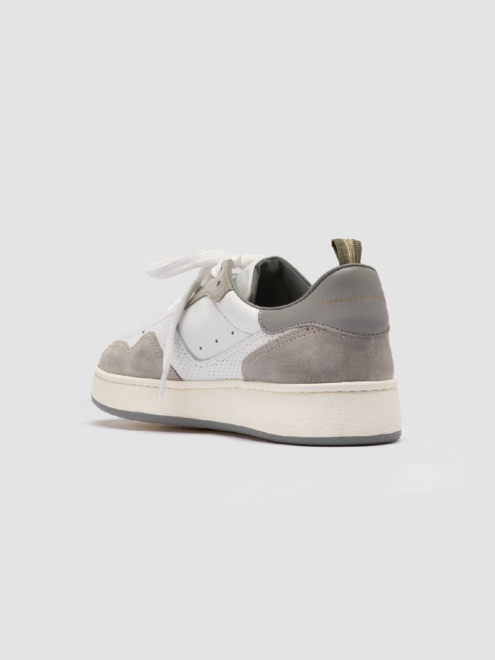 Officine Creative MOWER 120 Sneakers Basse in Pelle e Camoscio Bianca Super sconto