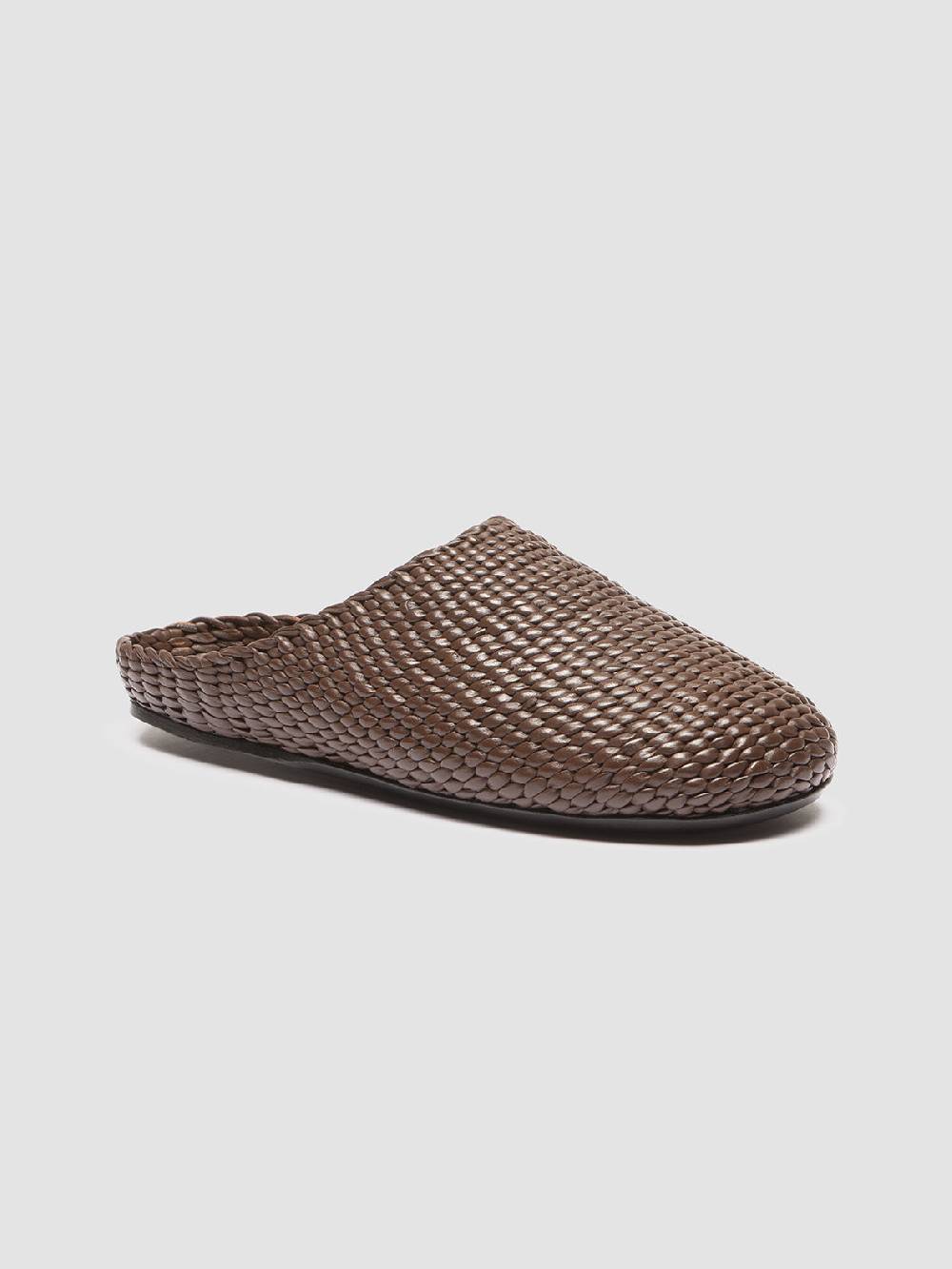 Officine Creative POLLY 001 Sabot in Pelle Marrone Enormi sconti