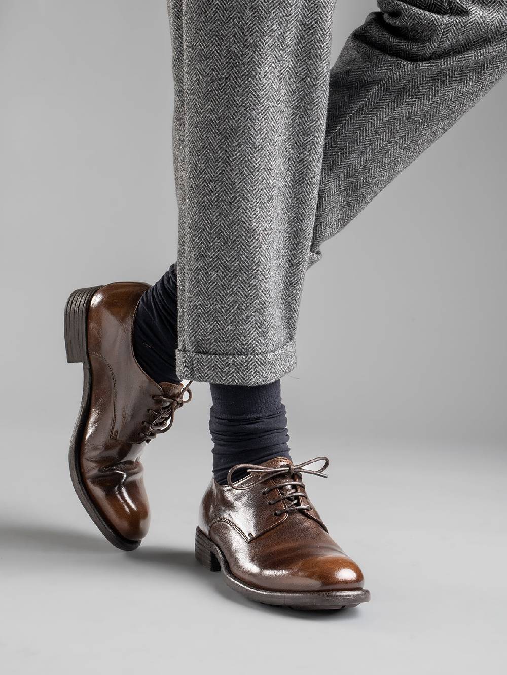 Officine Creative CALIXTE 001 Derby in Pelle Nera 2025