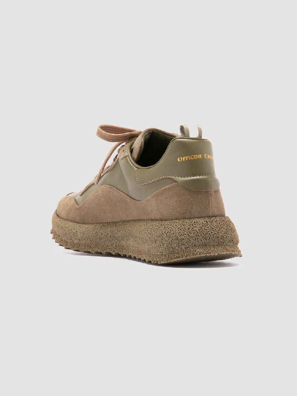 Officine Creative RACE RUBREX 101 Sneakers Basse in Pelle e Camoscio Verde Qualità