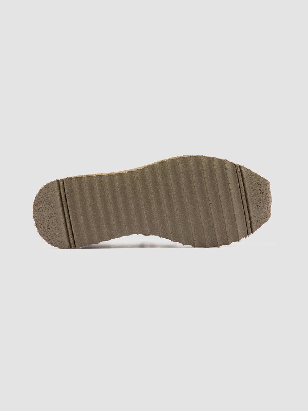 Officine Creative RACE RUBREX 101 Sneakers Basse in Pelle e Camoscio Verde Qualità