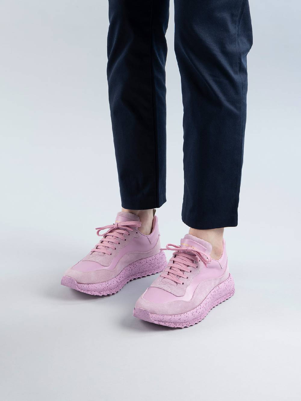 Officine Creative RACE RUBREX 101 Sneakers Basse in Pelle e Camoscio Rosa Vendita