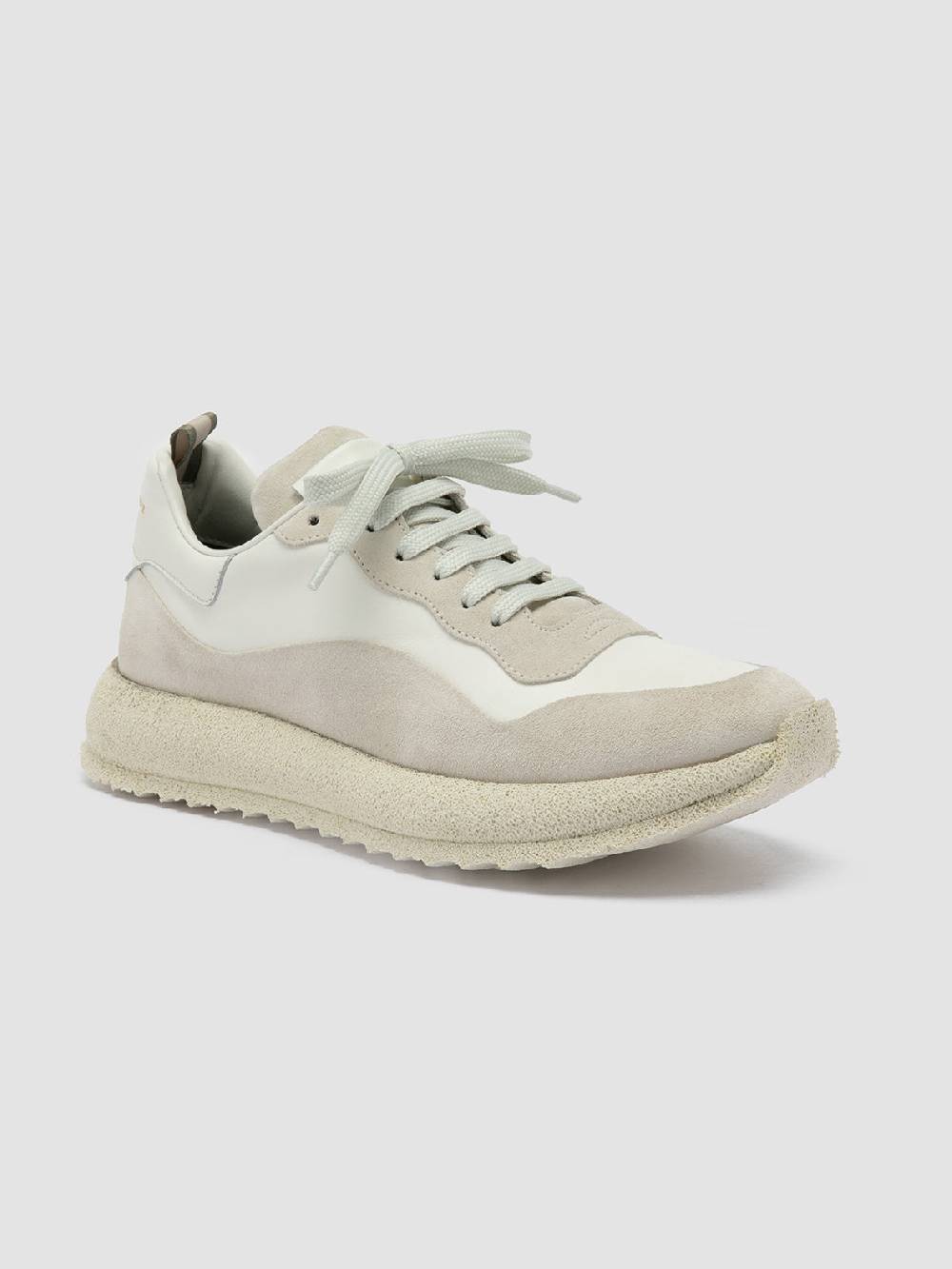 Officine Creative RACE RUBREX 101 Sneakers Basse in Pelle e Camoscio Bianca Promozione