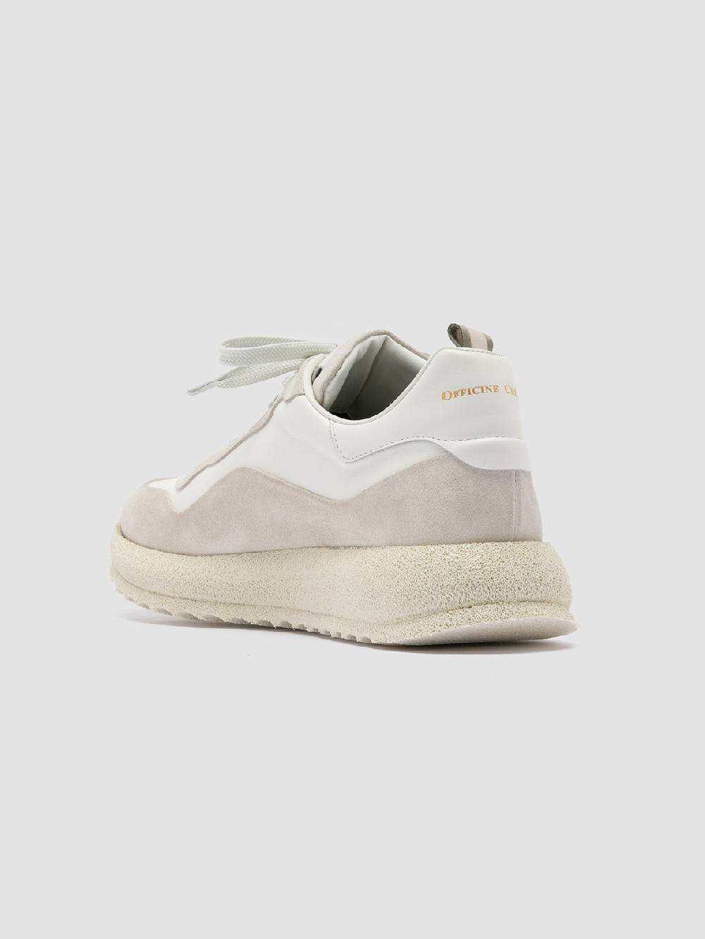 Officine Creative RACE RUBREX 101 Sneakers Basse in Pelle e Camoscio Bianca Promozione