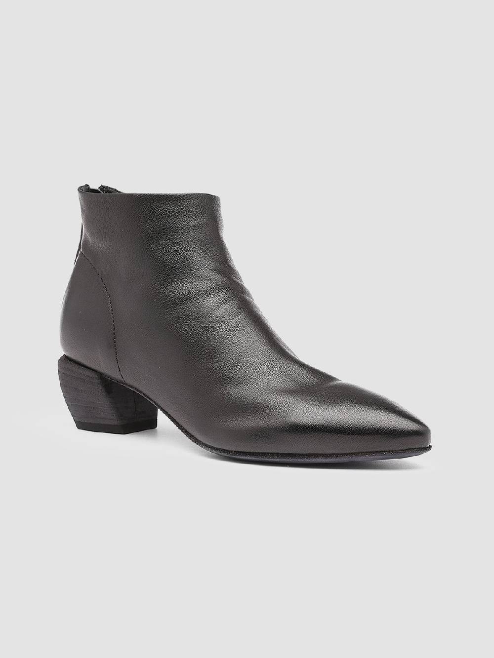 Officine Creative SALLY 001 Stivaletti in Pelle Nera Pezzi Unici