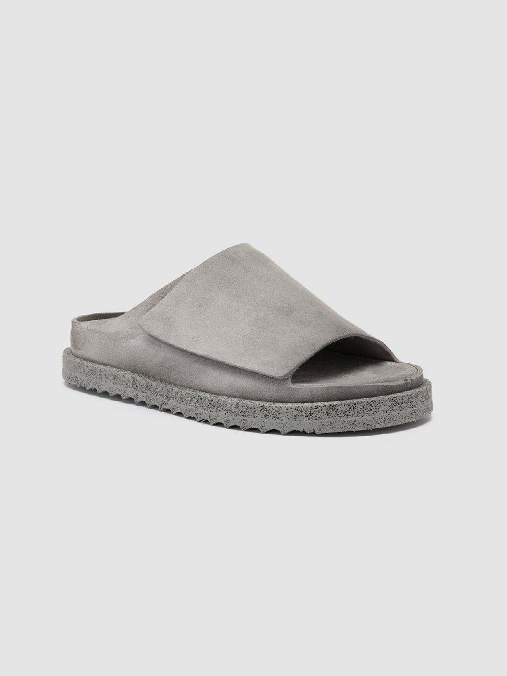 Officine Creative SANDS 106 Sandali Slide in Pelle Scamosciata Grigia Qualità Garantita