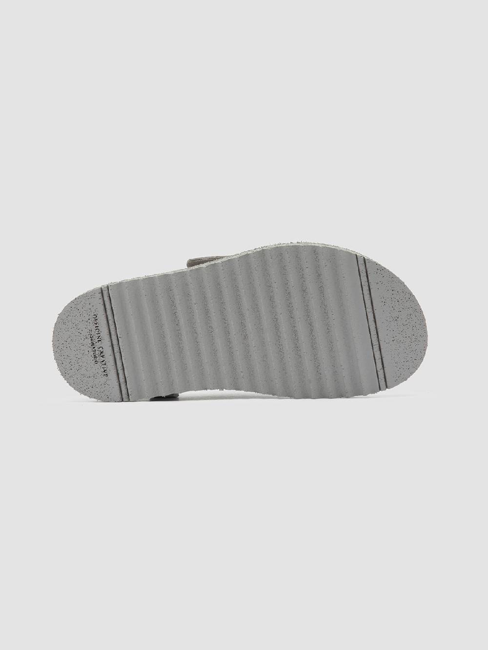 Officine Creative SANDS 106 Sandali Slide in Pelle Scamosciata Grigia Qualità Garantita