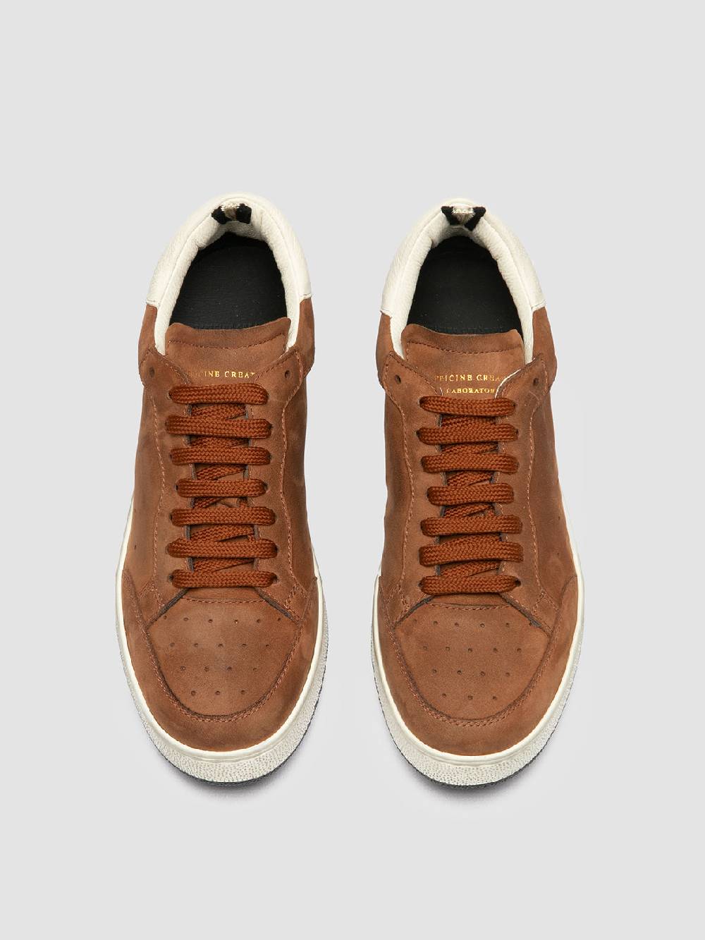 Officine Creative THE ANSWER 102 Sneaker Basse in Nabuk Marrone Negozi Online