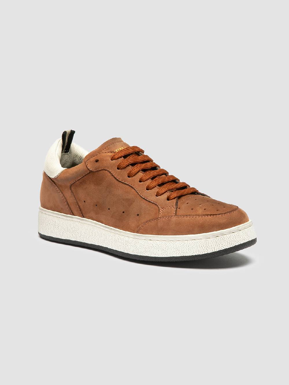 Officine Creative THE ANSWER 102 Sneaker Basse in Nabuk Marrone Negozi Online