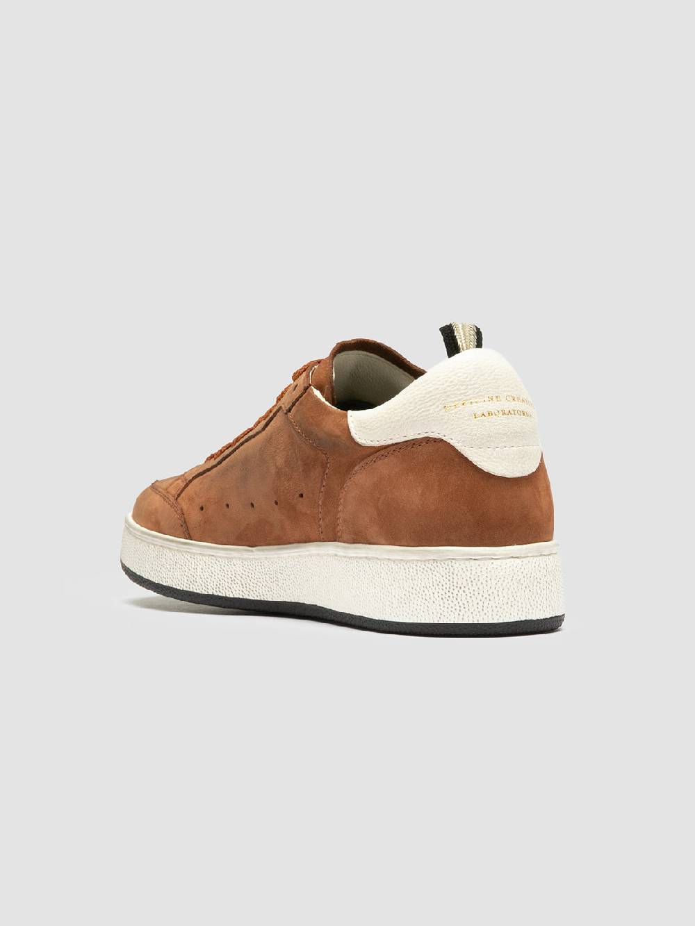 Officine Creative THE ANSWER 102 Sneaker Basse in Nabuk Marrone Negozi Online