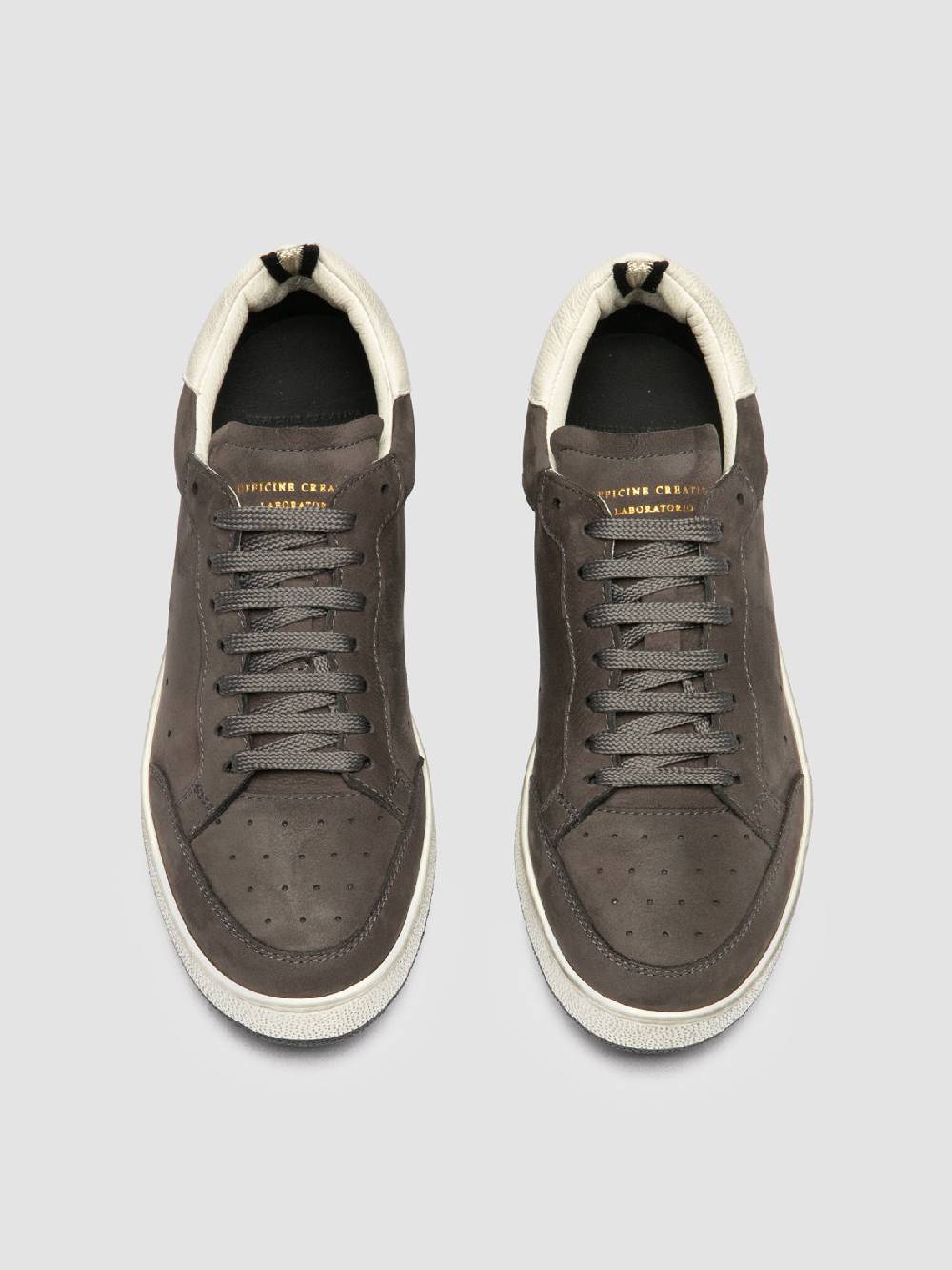 Officine Creative THE ANSWER 102 Sneaker Basse in Nabuk Grigio Acquista Ora