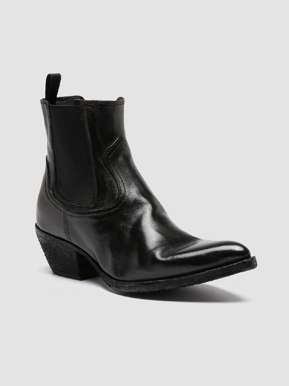 Officine Creative WANDA DD 102 Stivaletti Chelsea in Pelle Nera Fino Al -60%