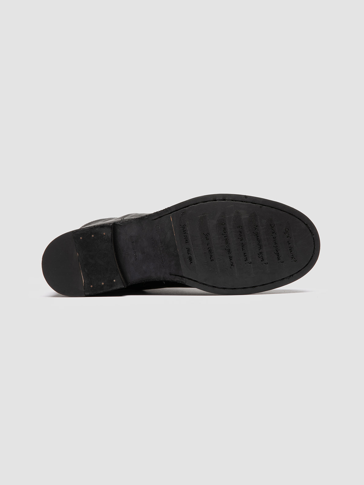 Officine Creative BULLA DD 303 Stivali con Zip in Pelle Nera Affare Del Giorno