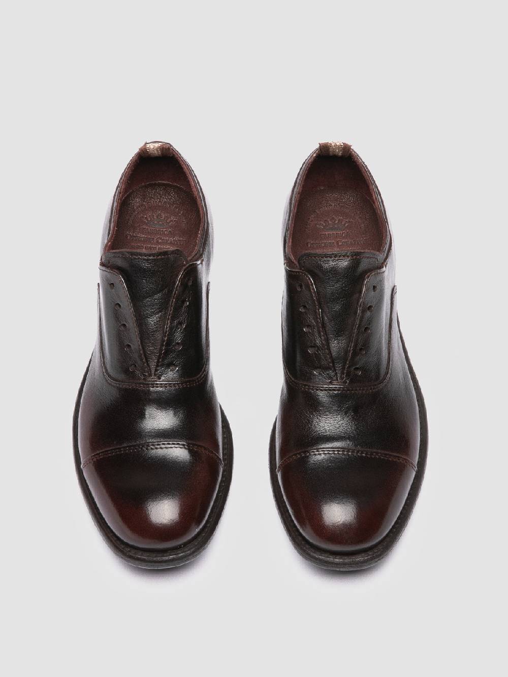 Officine Creative CALIXTE 003 Oxford in Pelle Marrone Presa