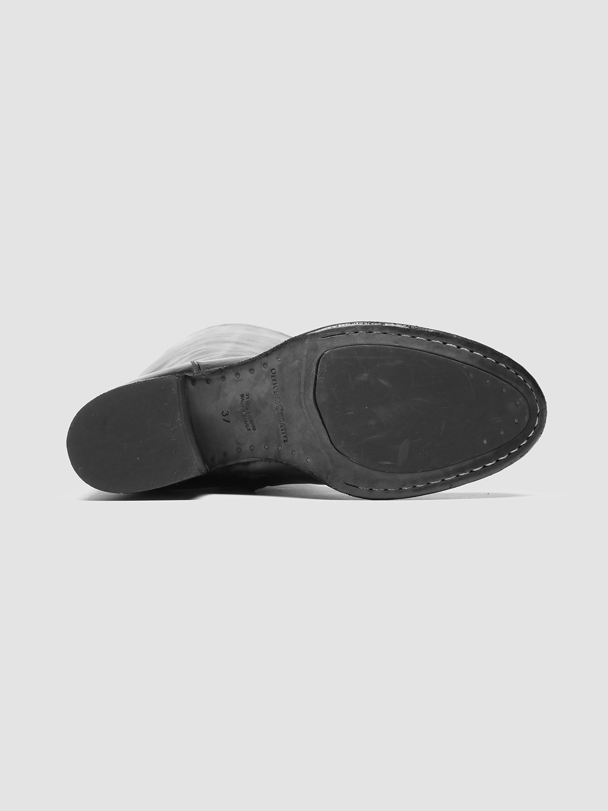 Officine Creative DENNER 116 Stivali Zip in Pelle Nera Economico