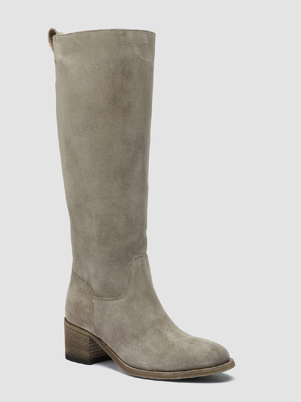 Officine Creative DENNER 116 Stivali Zip in Camoscio Grigio Outlet