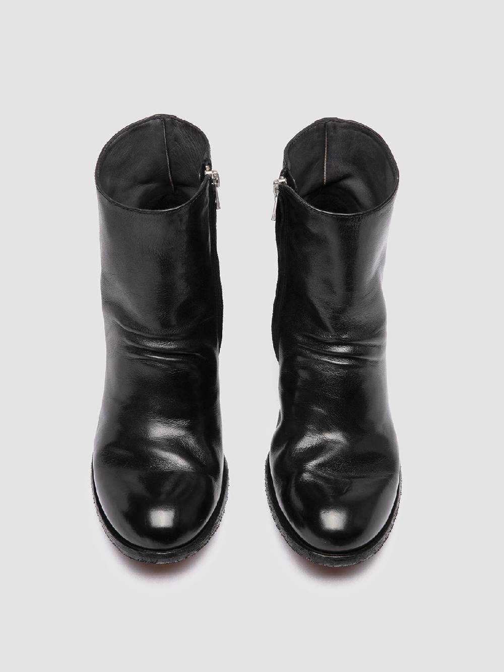 Officine Creative GODEAU 001 Stivali con Zip in Pelle Nera Hotsell