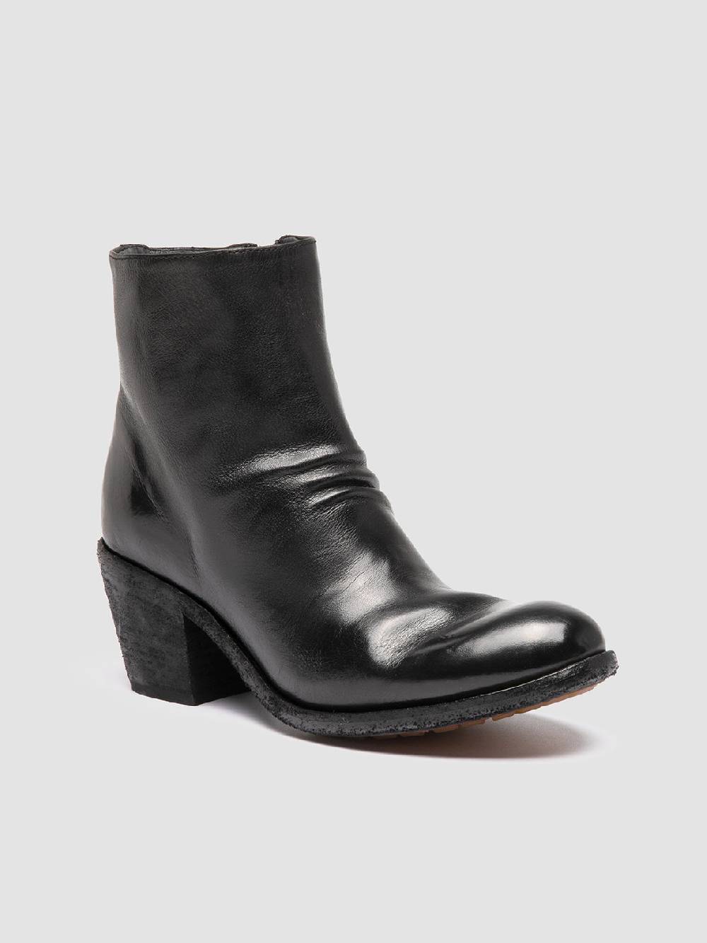 Officine Creative GODEAU 001 Stivali con Zip in Pelle Nera Hotsell