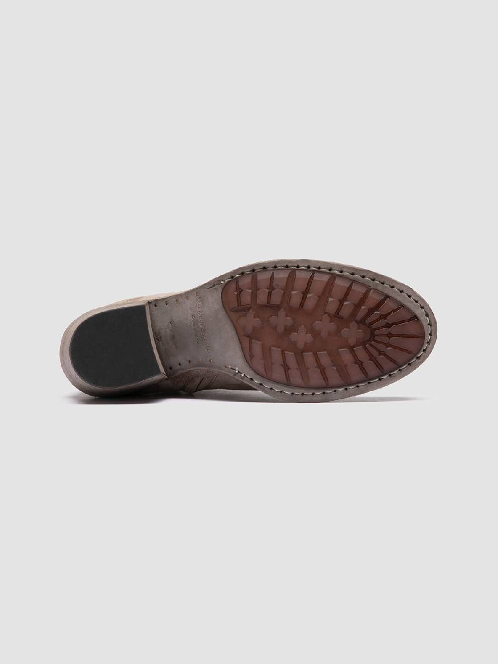 Officine Creative GODEAU 001 Stivali con Zip in Pelle Scamosciata Tortora Vendita Calda