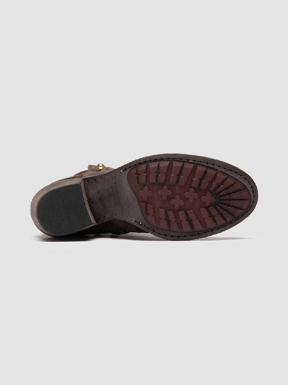 Officine Creative GODEAU 004 Stivali con Zip in Pelle Scamosciata Marrone Saldi Di Fabbrica