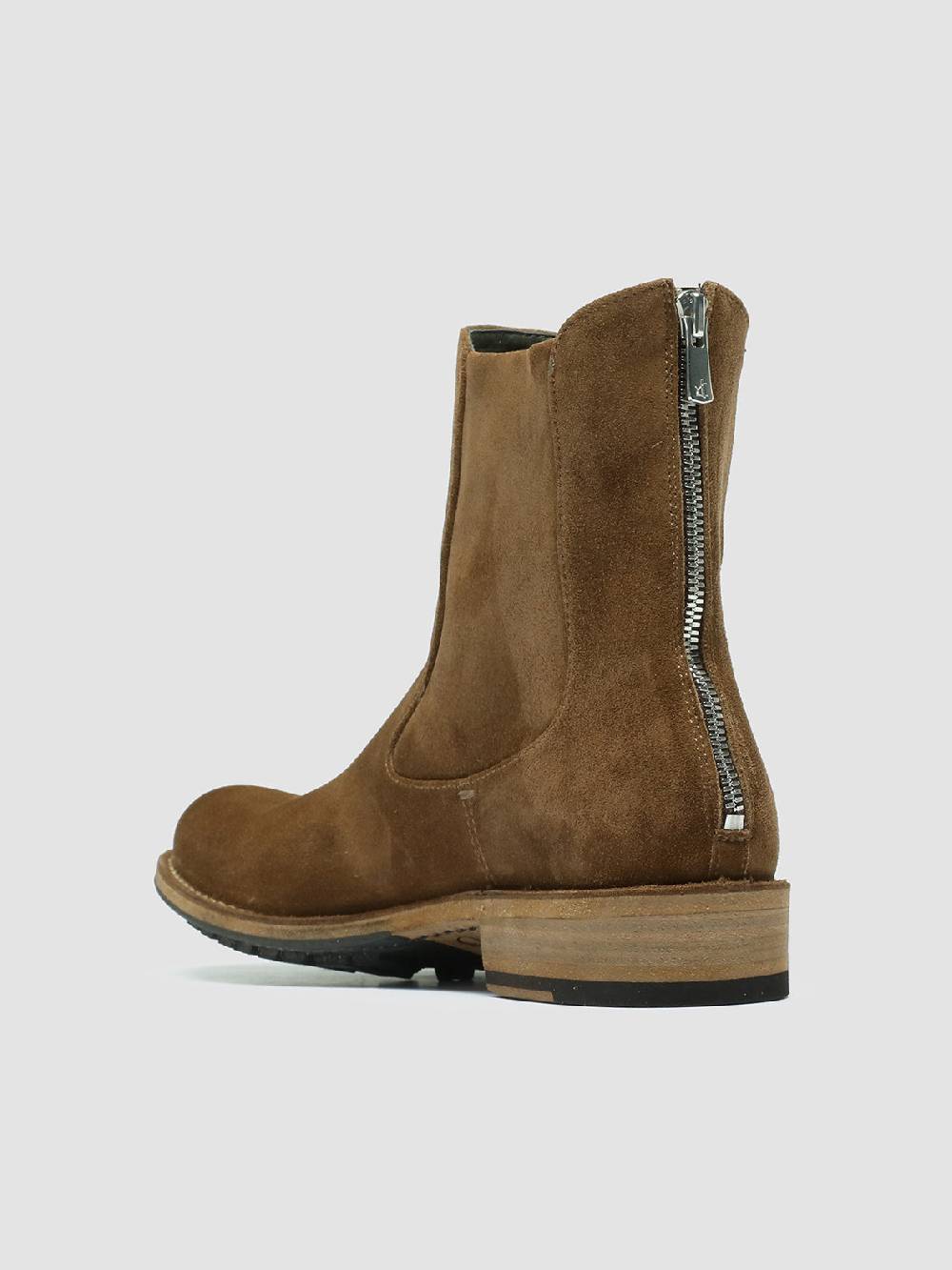 Officine Creative LEGRAND 229 Stivali Zip in Camoscio Marrone In Saldo