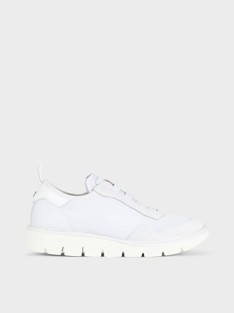 Panchic SLIP ON P05 DONNA IN MESH E SUEDE BIANCO Spedizione Gratuita
