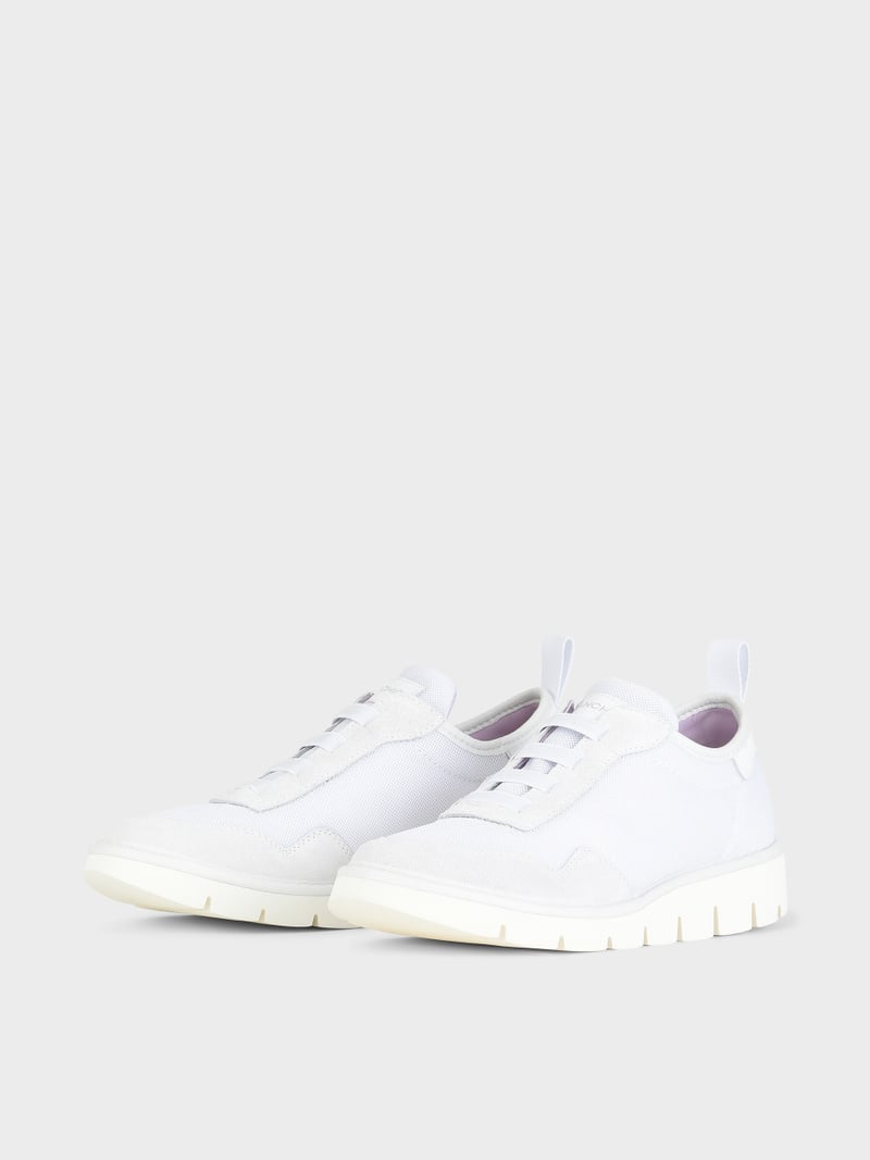 Panchic SLIP ON P05 DONNA IN MESH E SUEDE BIANCO Spedizione Gratuita