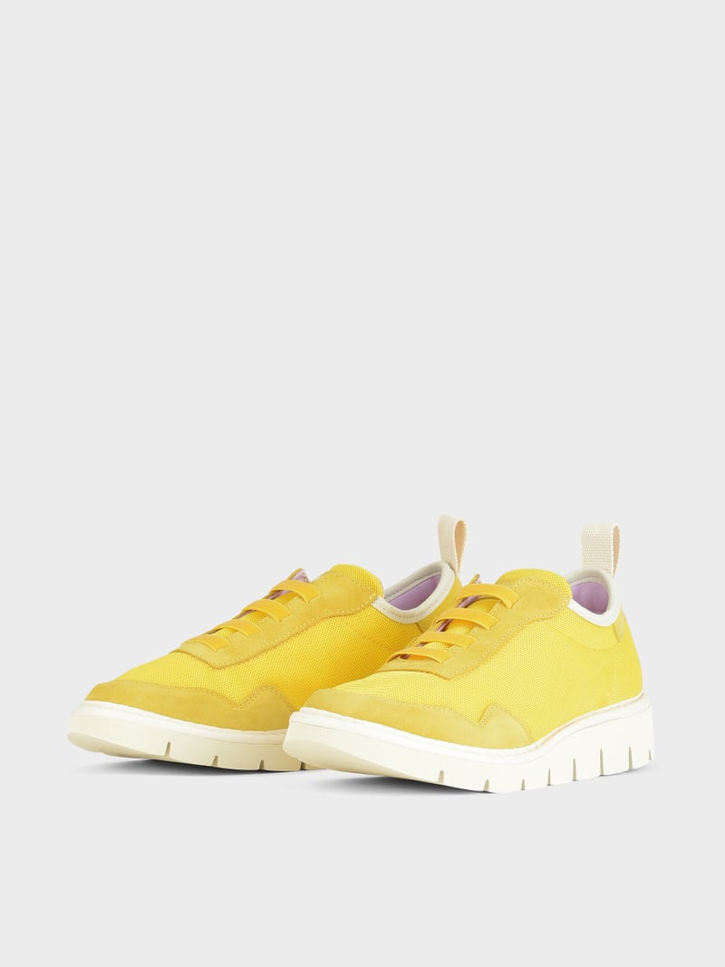 Panchic SLIP ON P05 DONNA IN MESH E SUEDE GIALLO Pezzi Unici