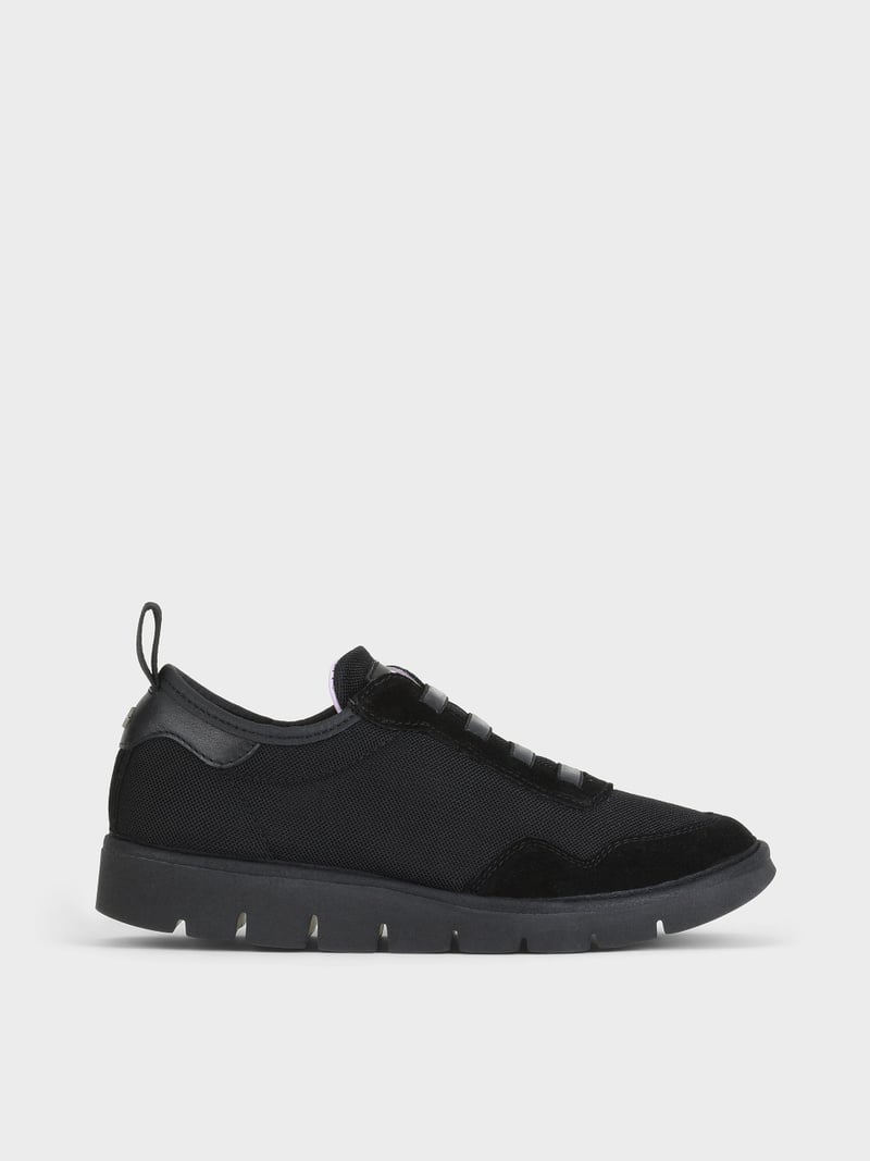 Panchic SLIP ON P05 DONNA IN MESH E SUEDE NERO Qualità Garantita