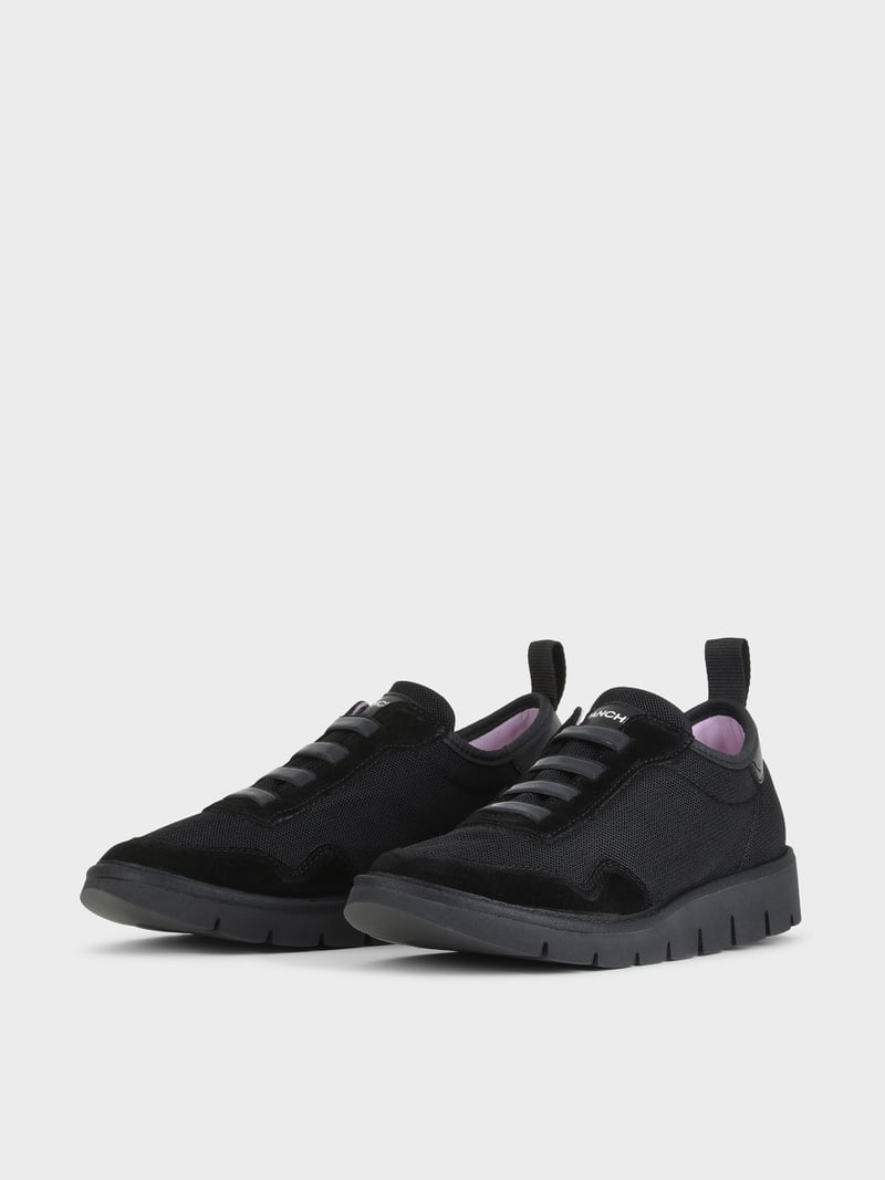 Panchic SLIP ON P05 DONNA IN MESH E SUEDE NERO Qualità Garantita