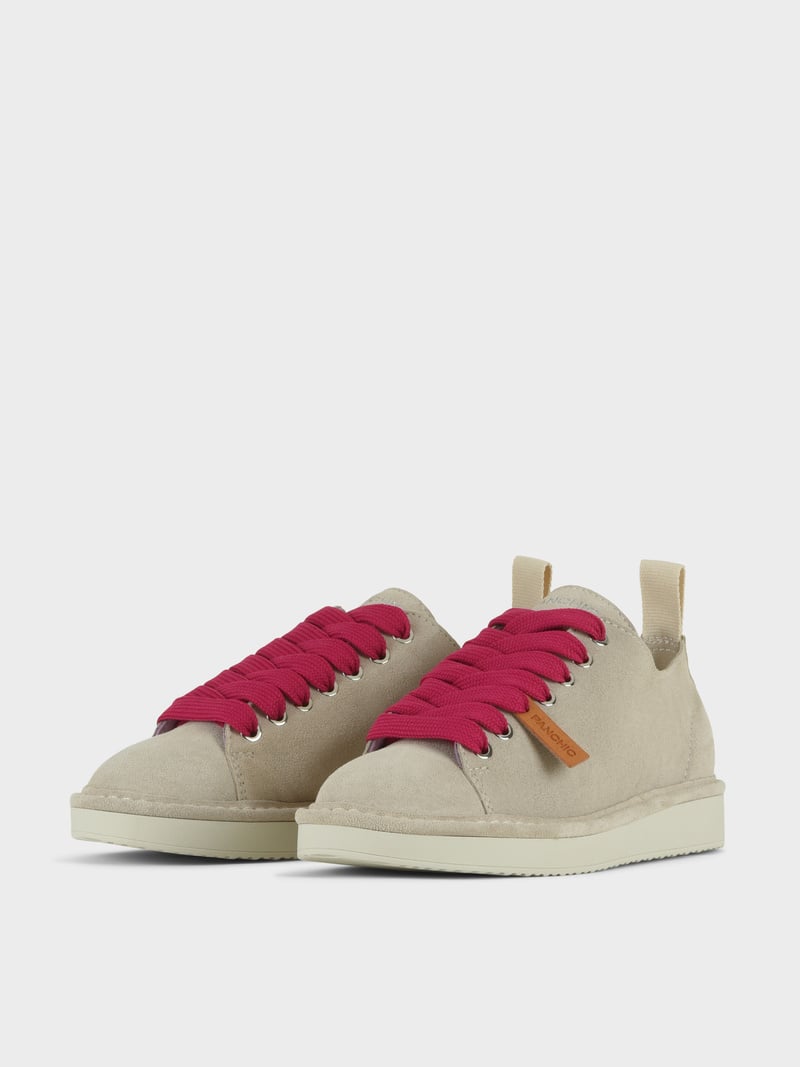 Panchic SCARPA ALLACCIATA P01 DONNA IN SUEDE NEBBIA-FUCSIA Sconto
