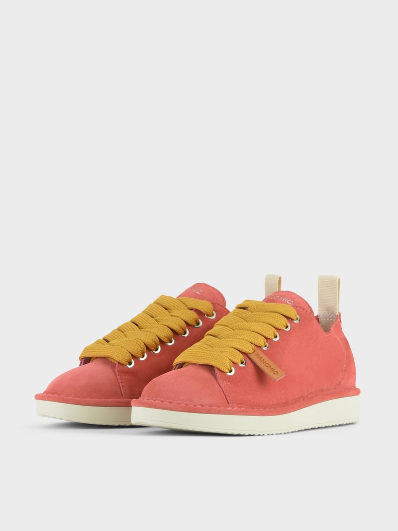 Panchic SCARPA ALLACCIATA P01 DONNA IN SUEDE FRAGOLA-GIALLO Online