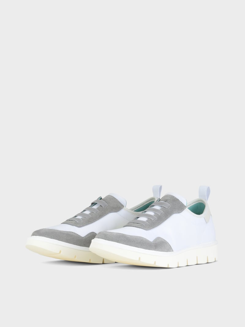 Panchic SLIP ON P05 UOMO IN NYLON E SUEDE BIANCO-GRIGIO Hotsell
