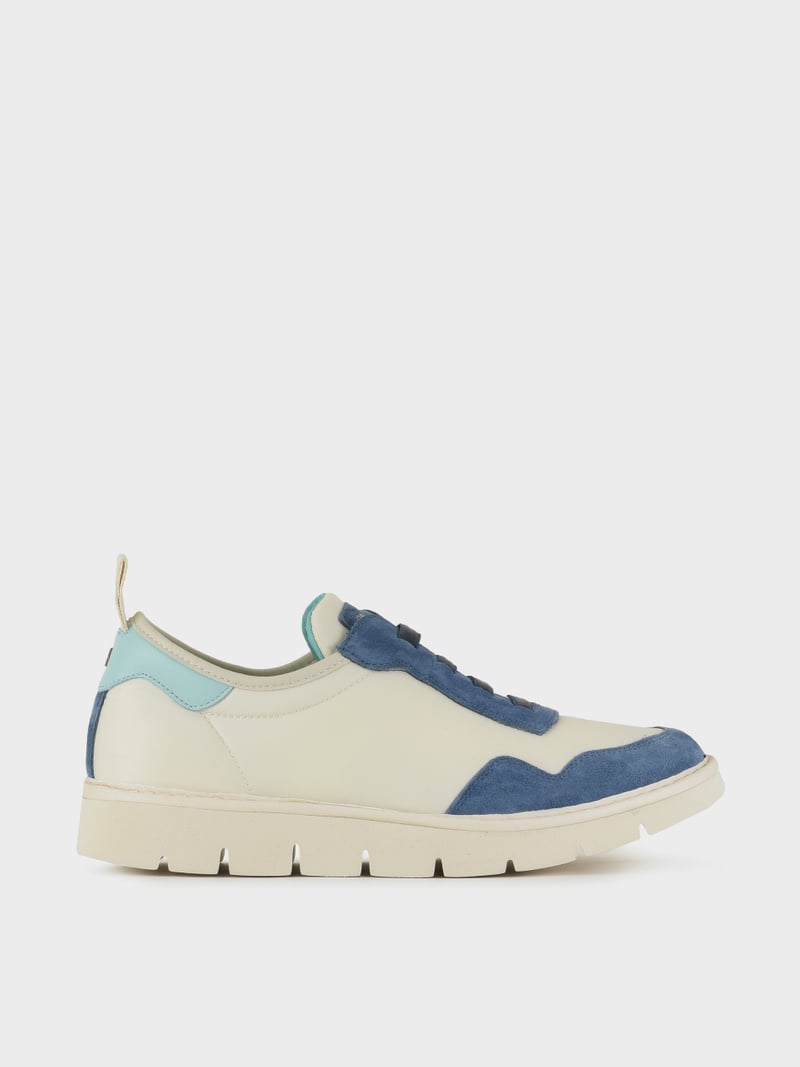Panchic SLIP ON P05 UOMO IN NYLON E SUEDE NEBBIA-BLUE-ACQUAMARINA I Più Venduti