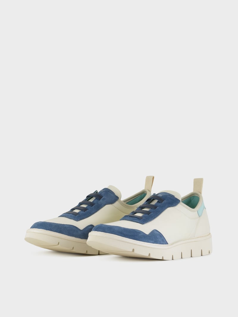 Panchic SLIP ON P05 UOMO IN NYLON E SUEDE NEBBIA-BLUE-ACQUAMARINA I Più Venduti