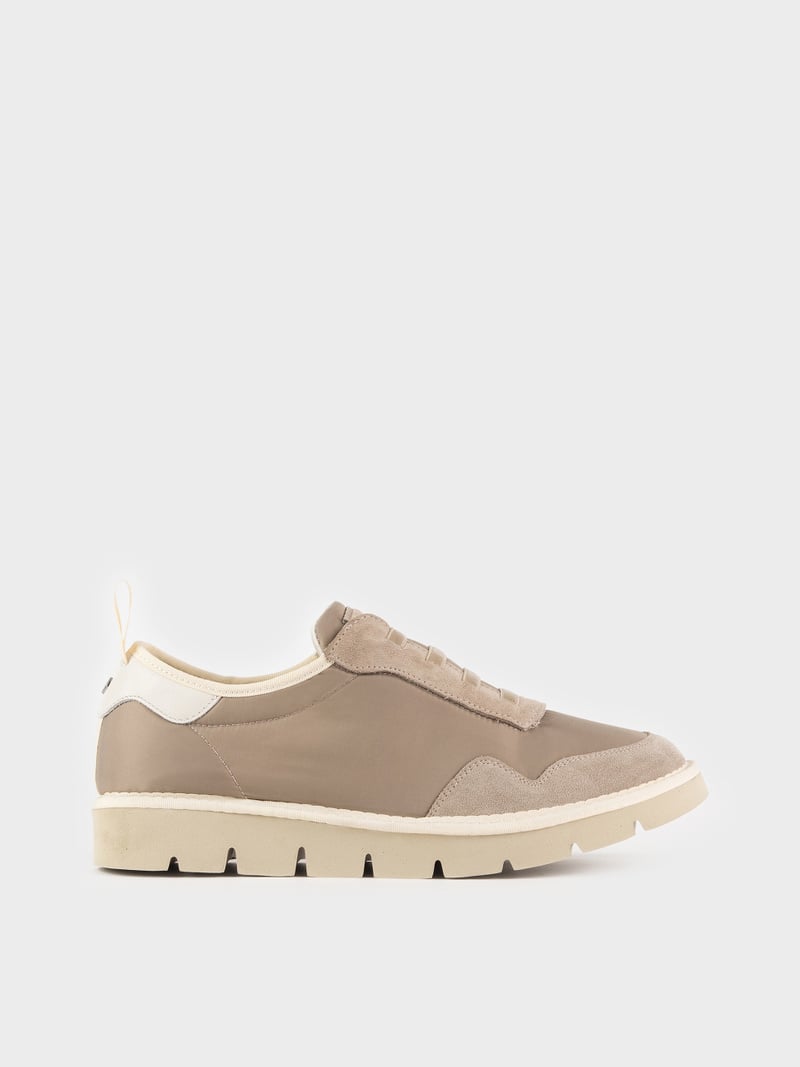 Panchic SLIP ON P05 UOMO IN NYLON E SUEDE TORTORA Moda