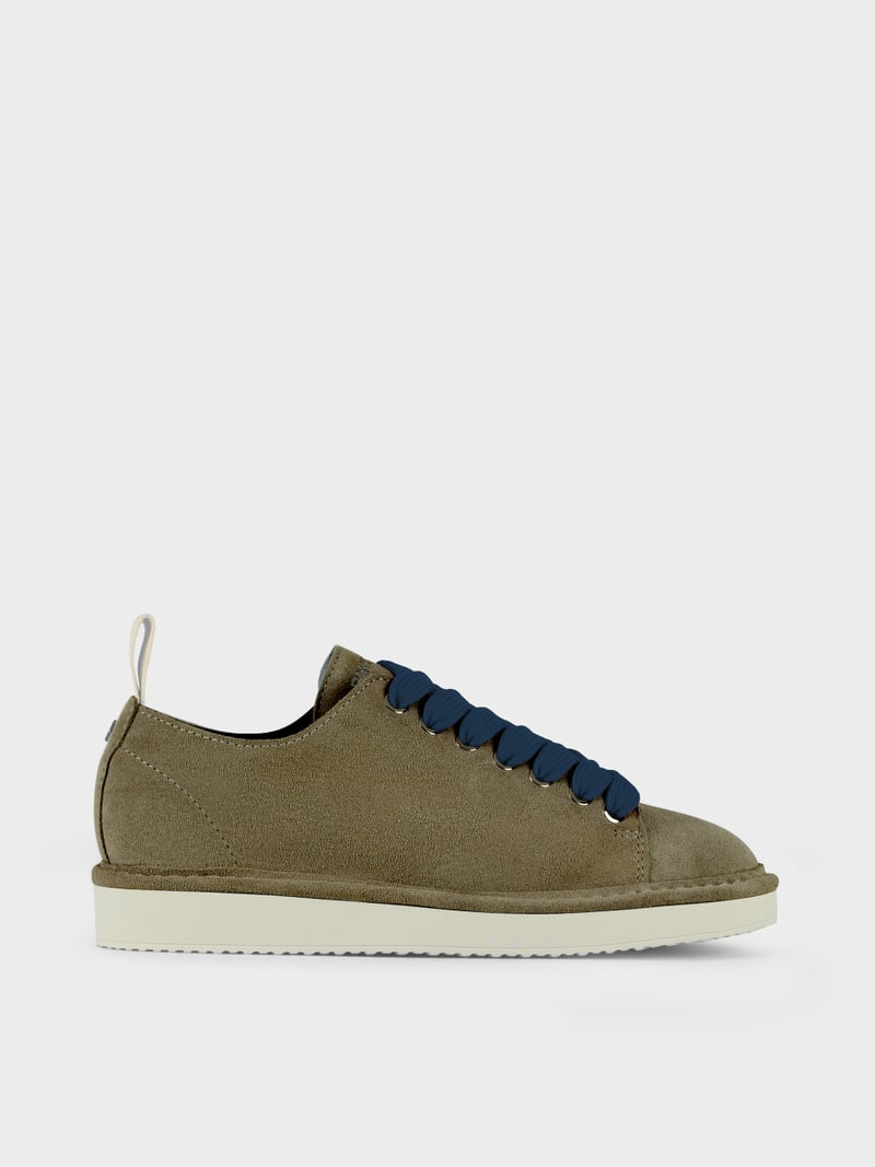Panchic SCARPA ALLACCIATA P01 UOMO IN SUEDE VERDE FORESTA-COBALTO Consegna Veloce
