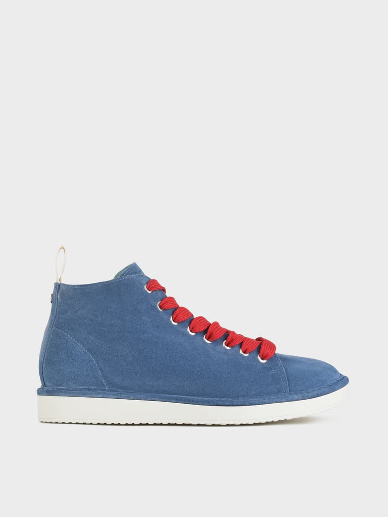 Panchic POLACCHINO P01 UOMO IN SUEDE BLUE-ROSSO Fino Al -60%
