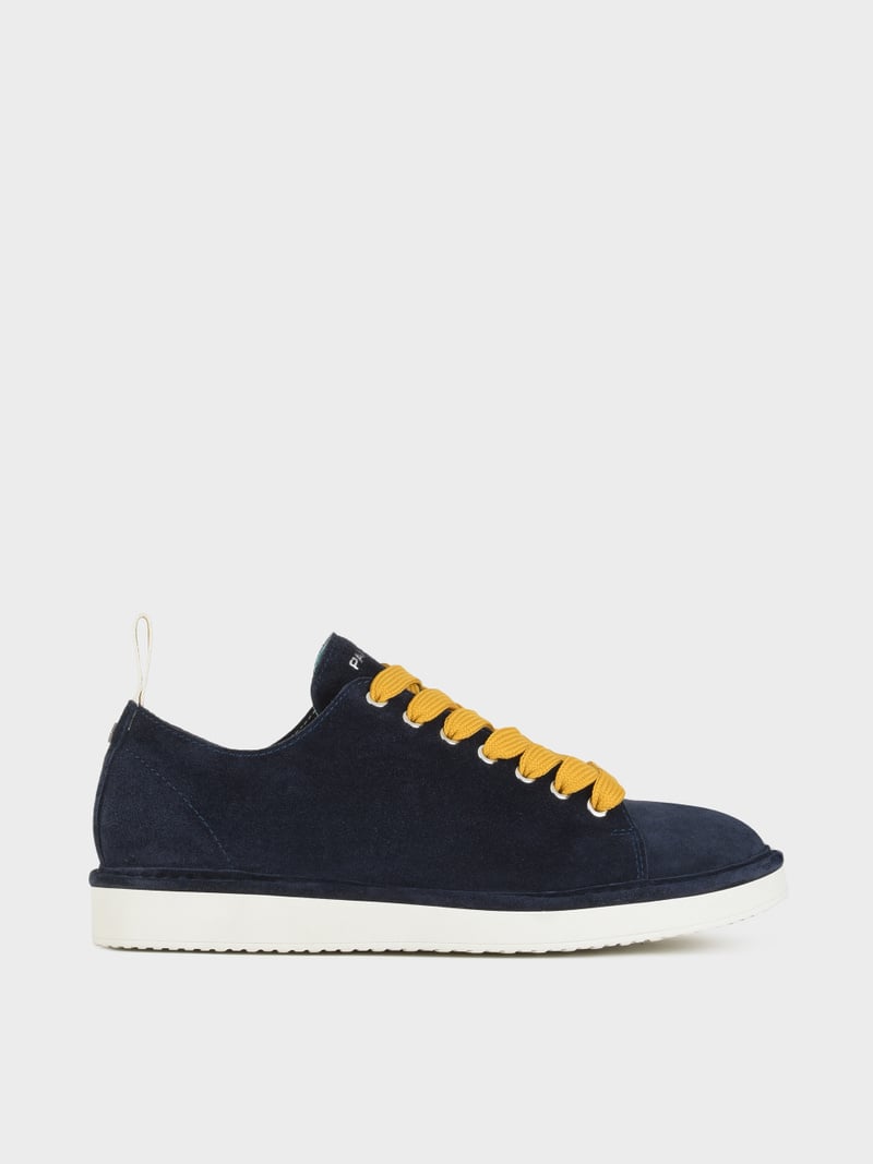 Panchic SCARPA ALLACCIATA P01 UOMO IN SUEDE NOTTE-GIALLO Affare Del Giorno