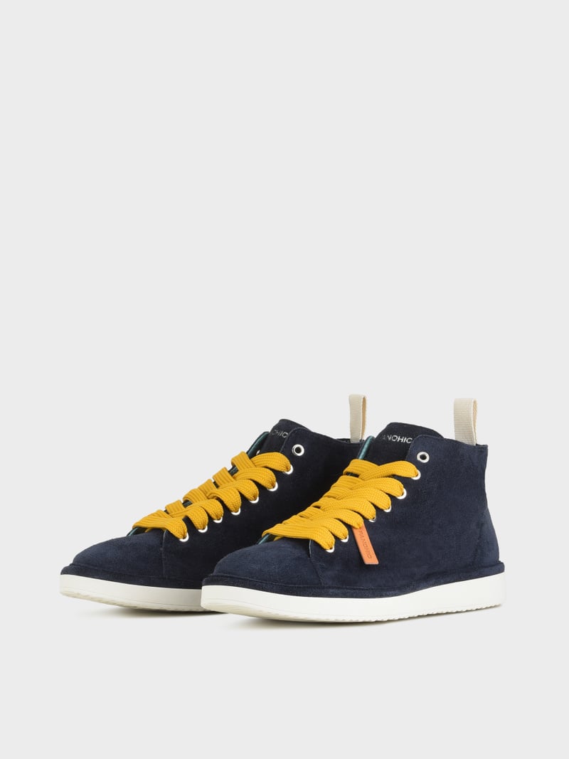 Panchic POLACCHINO P01 UOMO IN SUEDE NOTTE-GIALLO Novità