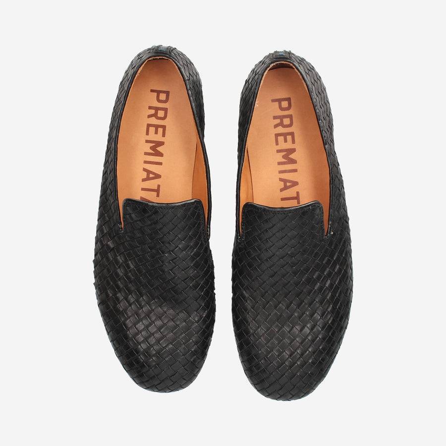 Premiata Slip-on Arden 32154C in vitello intrecciato In Vendita