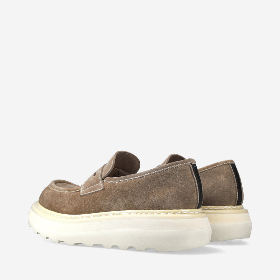 Premiata Mocassini Over Cal 32161A in camoscio Vendita Calda