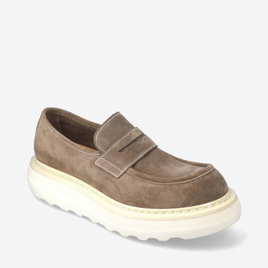 Premiata Mocassini Over Cal 32161A in camoscio Vendita Calda