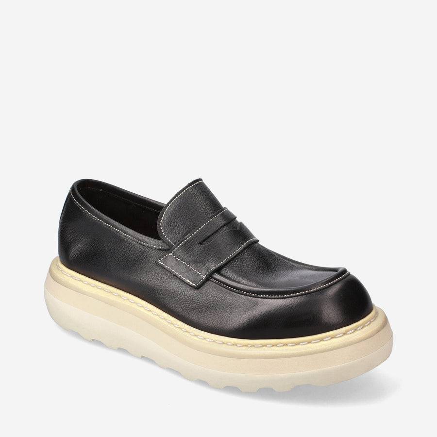Premiata Mocassini Over Cal 32161B in vitello Vendita Economica