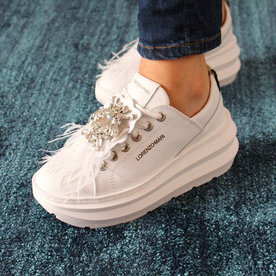 ﻿Lorenzo Mari Sneakers Veronica white Vendita Economica