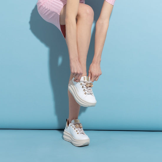Lorenzo Mari Sneaker Clio Bianco/Platino Qualità