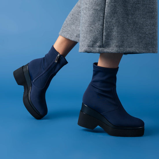 Lorenzo Mari Stivaletto Polly lycra Blu Hotsell