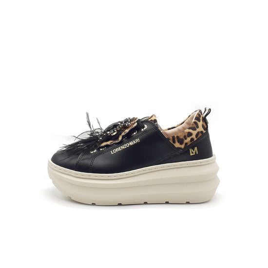 Lorenzo Mari Veronica black Leopard In Vendita